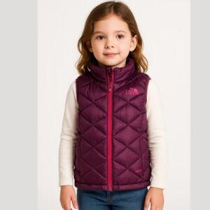 The North Face Magenta Reversible Puffer Vest Kids Medium/10-12